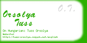 orsolya tuss business card